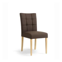Carré Chaise Mobitec® en tissu et pieds en bois dossier piqué