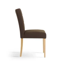 Carré Chaise Mobitec® en tissu et pieds en bois dossier piqué