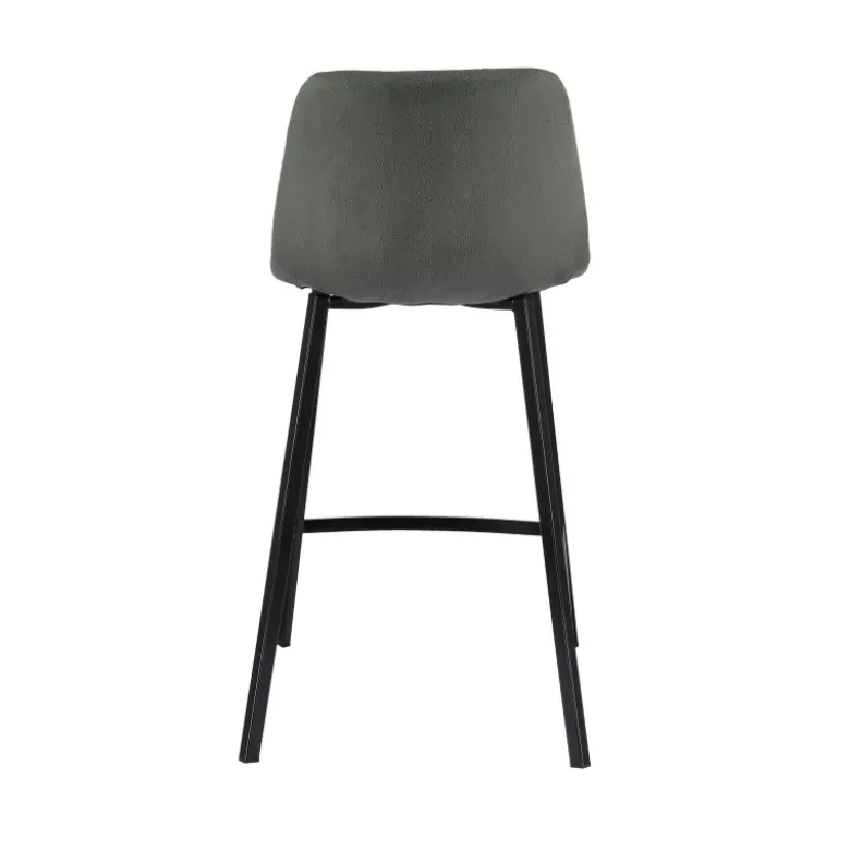 CarviTabouret matelassé hauteur snack en tissu