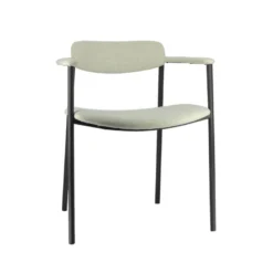 Cassis Fauteuil moderne en tissu avec accoudoirs et pieds en métal