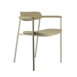 Cassis Fauteuil moderne en tissu avec accoudoirs et pieds en métal