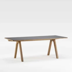 Chevron Table de designer en céramique et bois