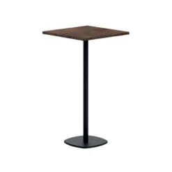 Circa Table de cuisine carrée mange debout 60 x 60 cm en stratifié et pied central