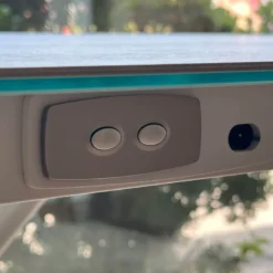 Clip Table basse relevable électrique forme tonneau en céramique