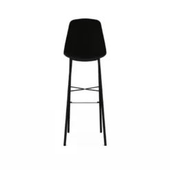 Cloe Tabouret de bar belge moderne avec coque en polypropylène et pieds en métal