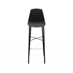 Cloe Tabouret de bar belge moderne avec coque en polypropylène et pieds en métal