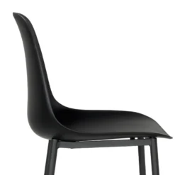 Cloe Tabouret snack moderne en polypropylène et métal
