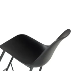Cloe Tabouret snack moderne en polypropylène et métal
