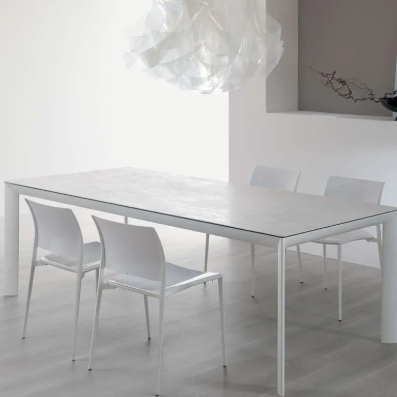 Cocoon Table italienne rectangulaire en céramique contemporaine