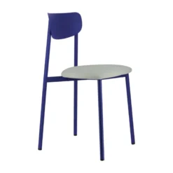 Colette Carrier® Chaise française en métal avec assise en simili rembourrée