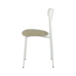 Colette Carrier® Chaise française en métal avec assise en simili rembourrée