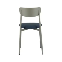 Colette Carrier® Chaise française en métal avec assise en simili rembourrée