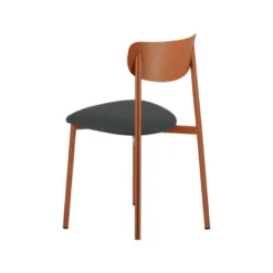 Colette Carrier® Chaise française en métal avec assise en simili rembourrée