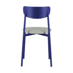 Colette Carrier® Chaise française en métal avec assise en simili rembourrée