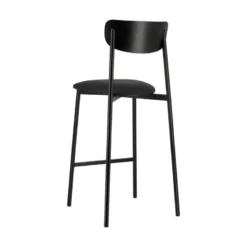 Colette Carrier® Tabouret snack français en métal avec assise en simili rembourrée