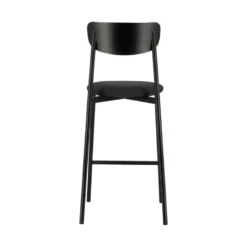 Colette Carrier® Tabouret snack français en métal avec assise en simili rembourrée