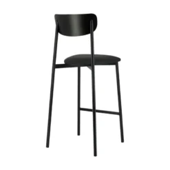 Colette Carrier® Tabouret snack français en métal avec assise en simili rembourrée