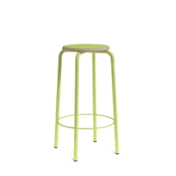 Collège Tabouret snack vintage sans dossier bois et métal