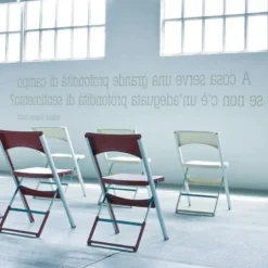 Compact Chaise pliante solide en technopolymère et métal aluminium