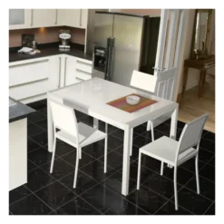 Concept métal Table en verre extensible