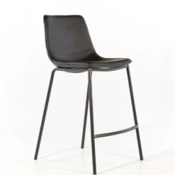 CoqueTabouret coque snack en synthétique et pieds en métal noir