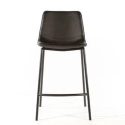 CoqueTabouret coque snack en synthétique et pieds en métal noir