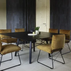 Cosy Mobitec® Chaise confortable design en tissu et structure métal