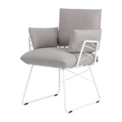 Cosy Mobitec® Fauteuil design confortable assise en tissu et pieds en métal