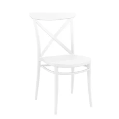 Cross Chaise de cuisine style bistrot empilable en polypropylène