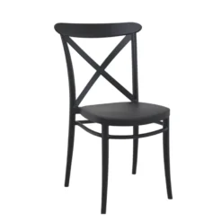Cross Chaise de cuisine style bistrot empilable en polypropylène