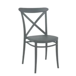 Cross Chaise de cuisine style bistrot empilable en polypropylène