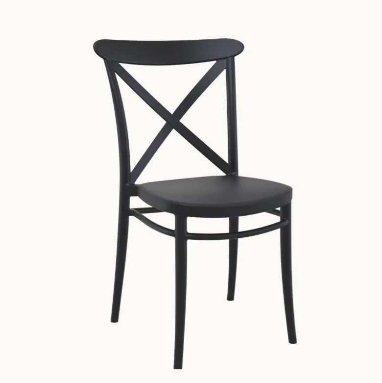 Cross Chaise de terrasse bistrot empilable en polypropylène