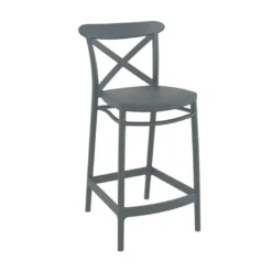 Cross Tabouret snack moderne en polypropylène avec dossier