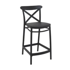 Cross Tabouret snack moderne en polypropylène avec dossier