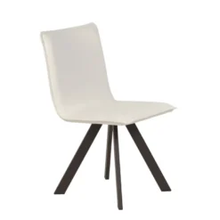 Denia Moblibérica® Chaise moderne en tissu et métal