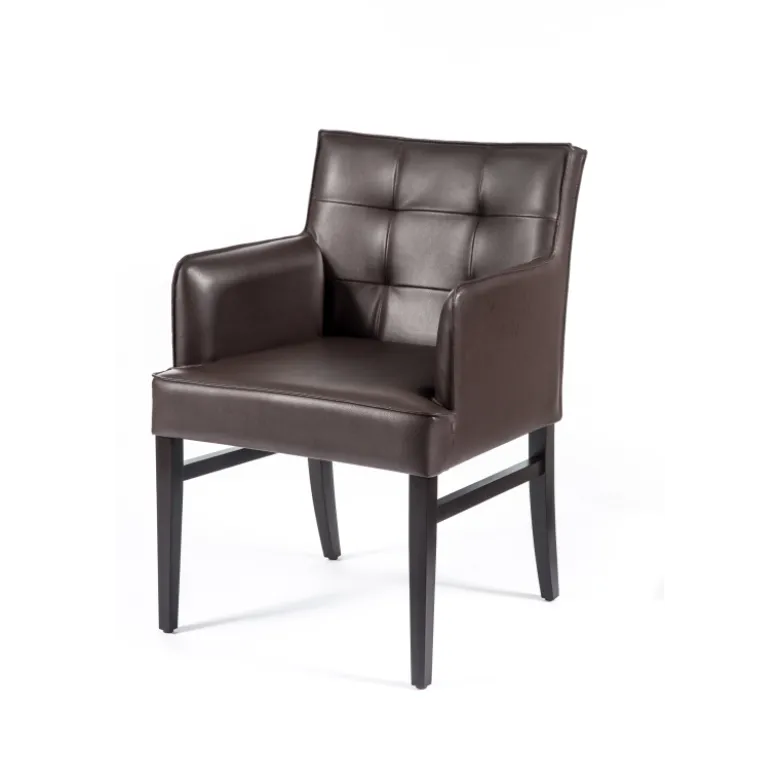 Diem 4 Fauteuil matelassé en synthétique et bois
