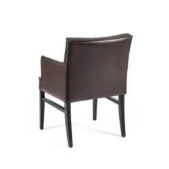 Diem 4 Fauteuil matelassé en synthétique et bois
