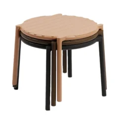 Doga Table basse de jardin ronde empilable fabriquée en Italie