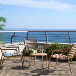 Doga Table basse de jardin ronde empilable fabriquée en Italie