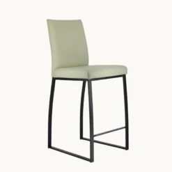 Elite Tabouret snack rembourré en simili et métal