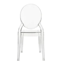 Elizabeth Chaise enfant transparente médaillon