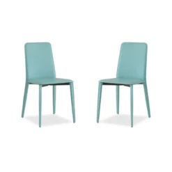 Ely 2 Chaise de salle à manger en croûte de cuir avec pieds gainés