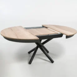 Fahrenheit Table ronde extensible design en mélaminé et pied mikado