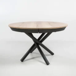 Fahrenheit Table ronde extensible design en mélaminé et pied mikado