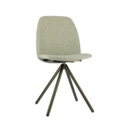 Figaro 2 Chaise moderne pivotante en tissu et pieds métal