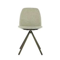 Figaro 2 Chaise moderne pivotante en tissu et pieds métal
