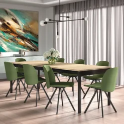 Figaro Chaise moderne pivotante en tissu fabriquée en Belgique