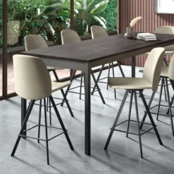 Figaro Tabouret snack pivotant en tissu de fabrication belge