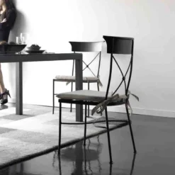Florencia Chaise d'intérieur style provençal en métal