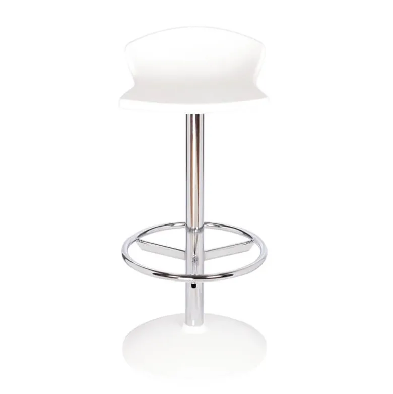 Free Tabouret bar pivotant italien en technopolymère et métal chromé